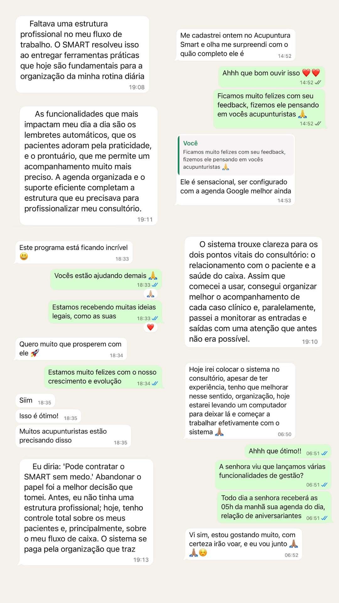 Depoimentos Comunidade Acupuntura SMART